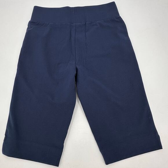 LOGO Layers by Laurie Goldstein Bermuda Pull On Shorts NAVY BLUE Womens XSP - Picture 2 of 6